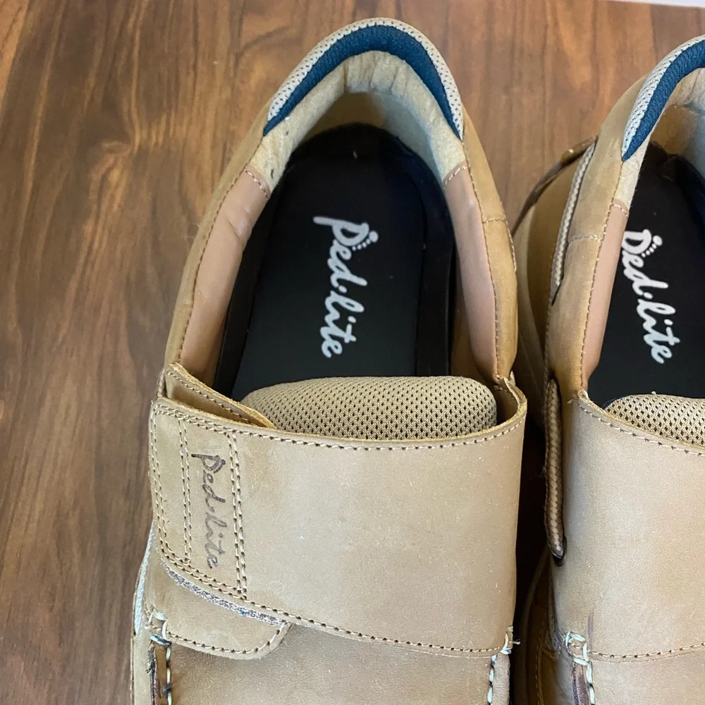 NWOT $188 Per-Lite Men’s Oliver Diabetic shoes with Velcro-tan (men’s size 12 W)